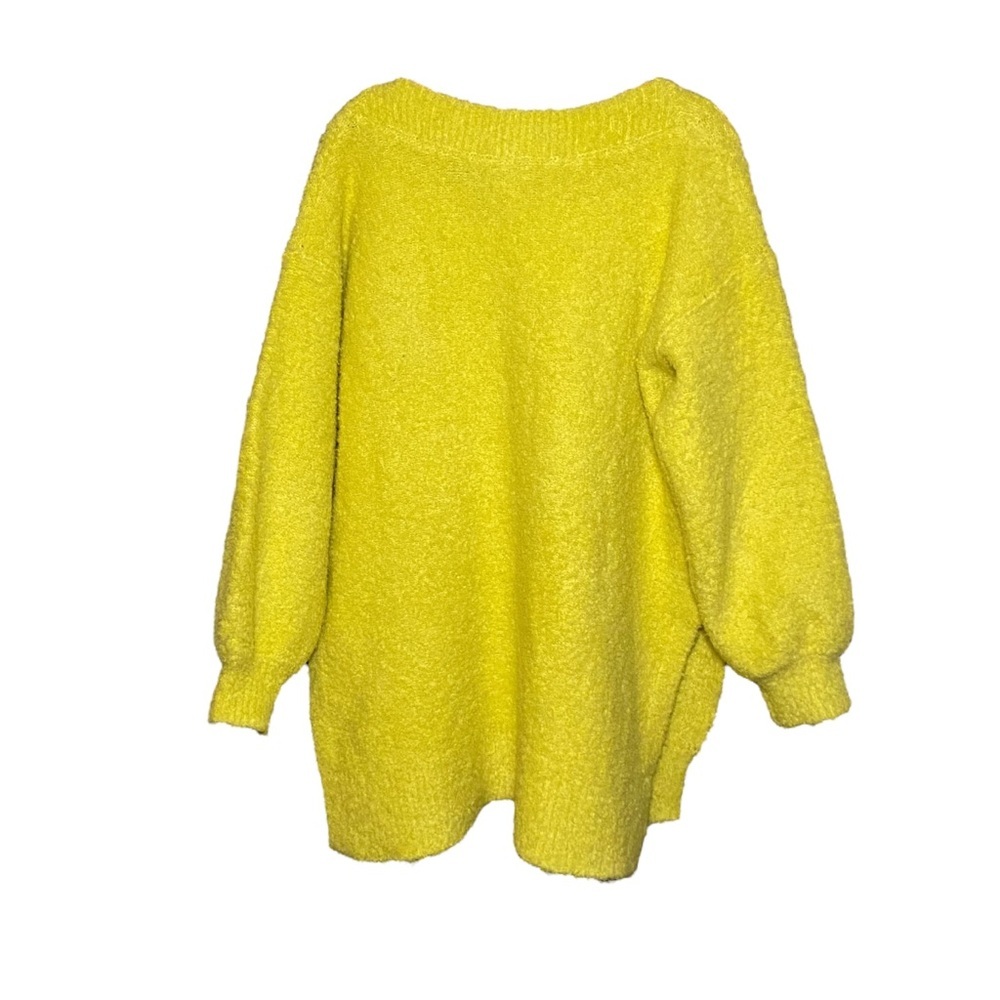 Anthropologie Pilcro V-Neck Teddy Sweater Oversized Relaxed Fit Tunic Medium - Picture 4 of 7